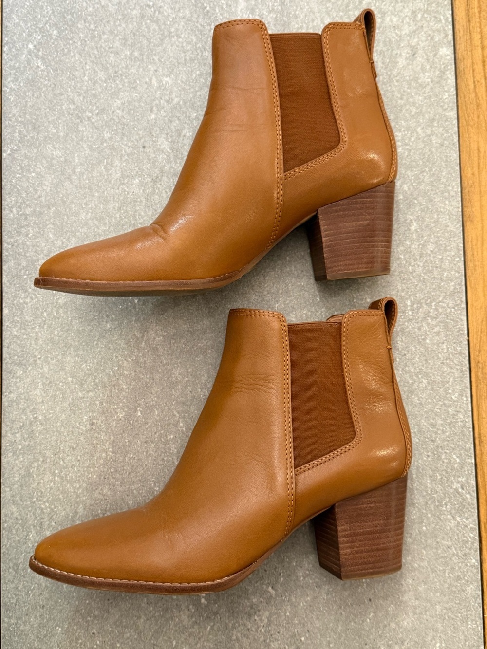 Madewell The Regan Boot English Saddle Brown Leather Ankle Boots 9.5 - Picture 5 of 14